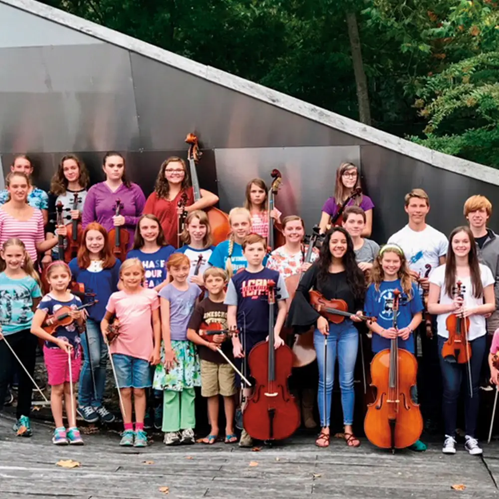 Group picture of the Allegheny Mountain String Project