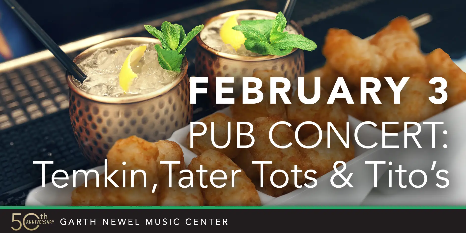 February 3 - Pub Concert: Temkin, Tater Tots, and Tito's