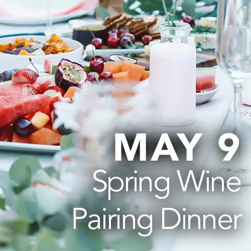 May 9th - Spring Wine Pairing Dinner with Wine Representative, with GNPQ open rehearsal